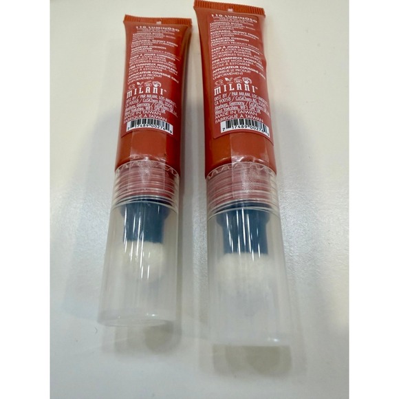 2 Milani Cheek Kiss Liquid Blush Glow 110 LUMINOSO Peach Full Size - 0.33 Oz Ea - Picture 3 of 3